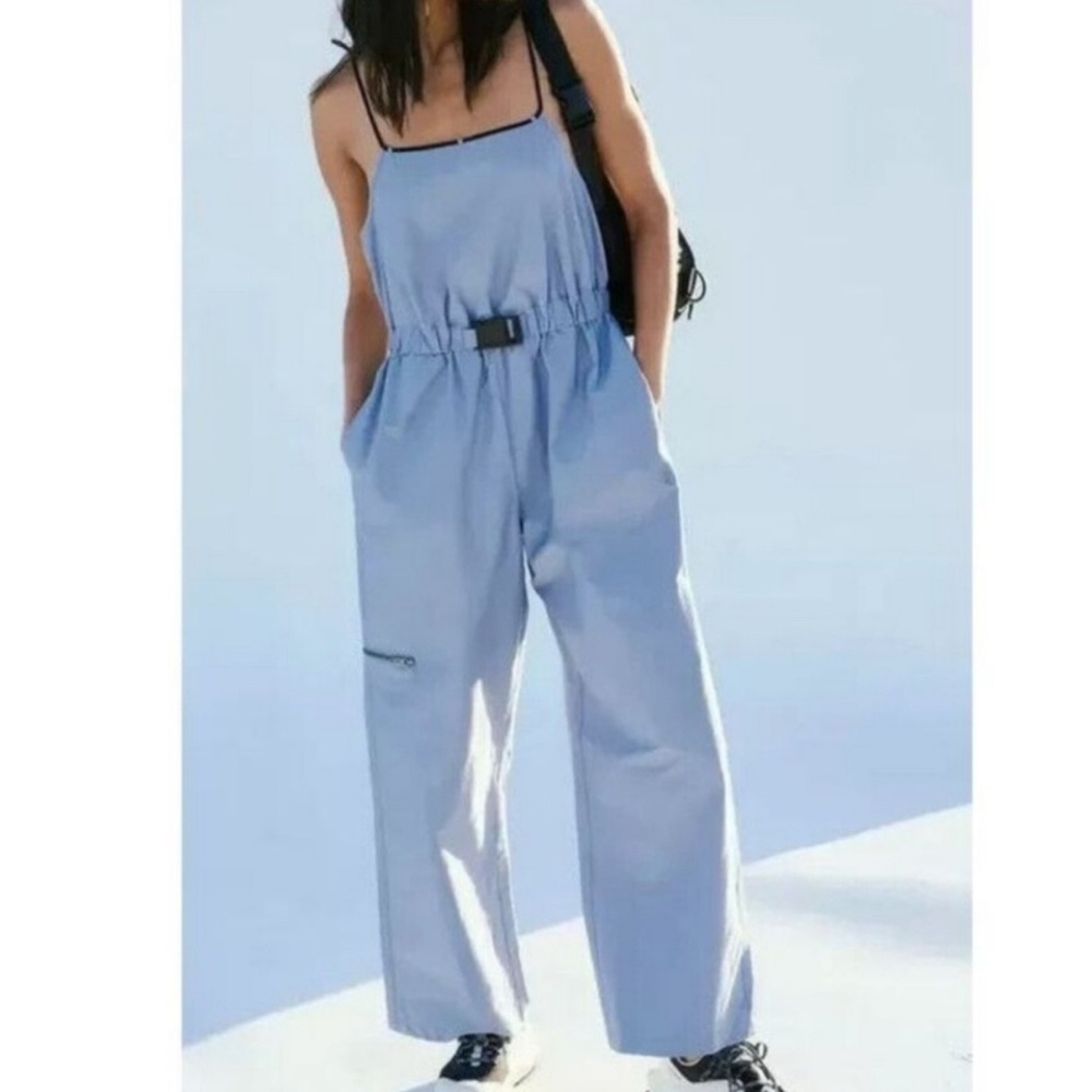 Free People Movement Star Player Onesie Jumpsuit in Stone Washed (light blue)